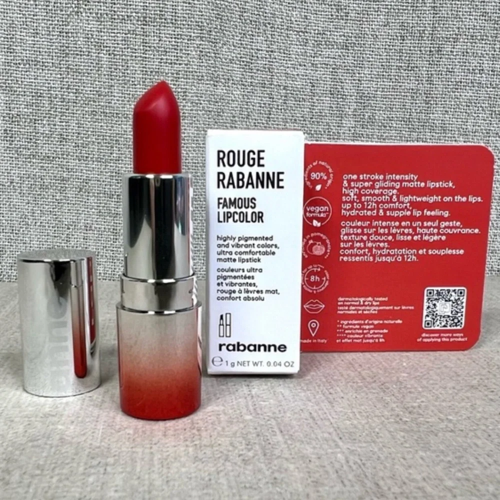 ❤️3 for $30❤️ Rabanne Famous Lipcolor Matte Lipstick mini in 636 Red Seal